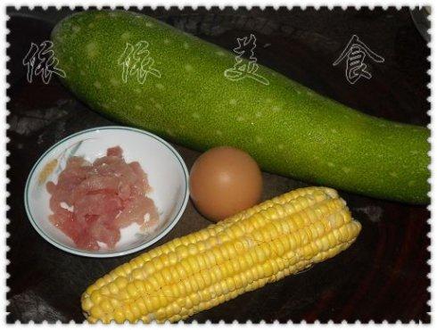 玉米节瓜蛋花汤的原料