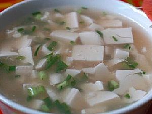 豆腐生汤