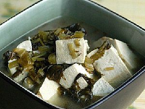 雪菜肉丝豆腐汤